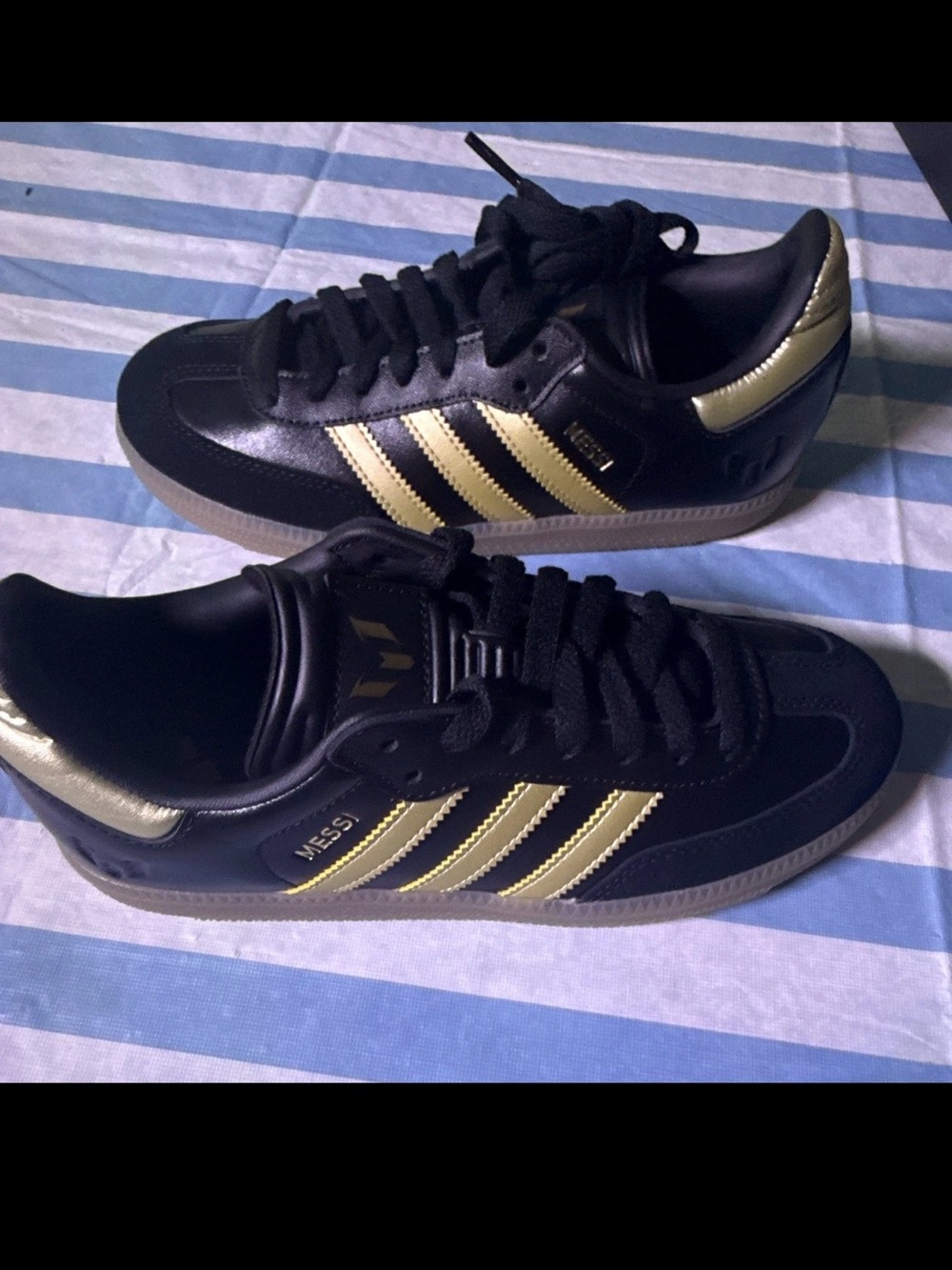 Adidas Samba Messi J Black Gold Youth 4Y / Women 5 JR6349